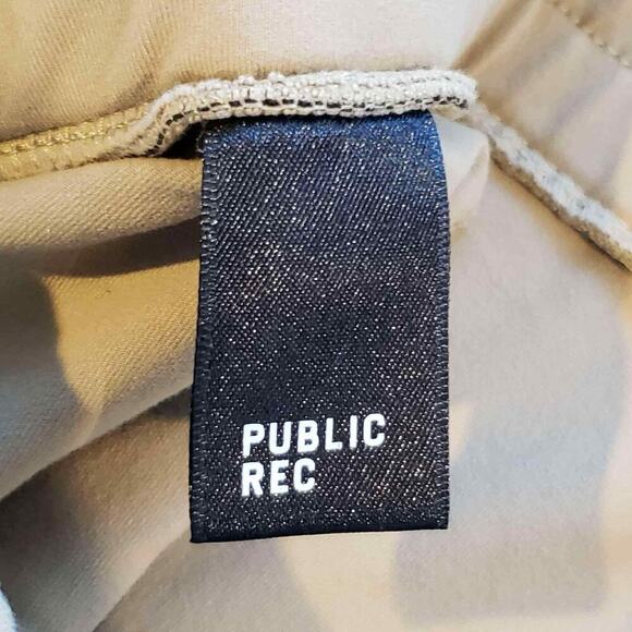 Public Rec Pants Mens Size 42x32 Performance Chino Beige Tan Straight Flat Front - Picture 6 of 9